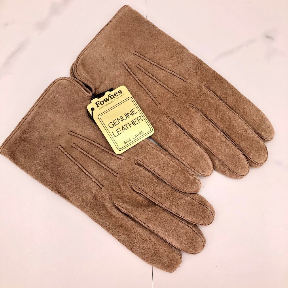 NWT-Fownes  tan leather gloves